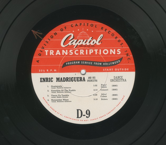 Enric Madriguera D9-D10 - Capitol Transcriptions D-9